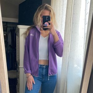 Purple North Face Zip Up Fleece